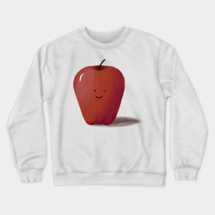 Happy Little Apple Illustration Crewneck Sweatshirt